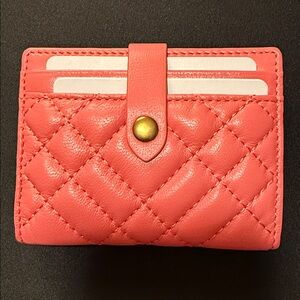 Kurt Geiger Brixton Quilted Leather Card Holder with Gold Logo 🔥